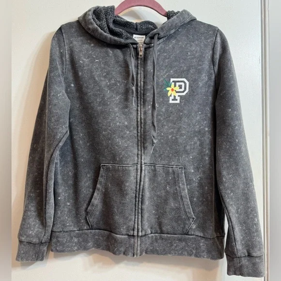 PINK Tropical Zip Hoodie Sweatshirt L - Picture 15 of 15